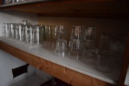 *Assorted Unbranded Bar Glass, Cocktail Glasses, Heavy Base Tumblers, etc.