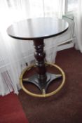*Circular Poser Table with Brass Rail