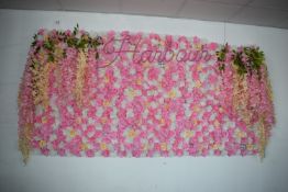 *Artificial Foliage Backdrop with LED Sign “Harbour”