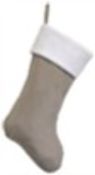 * Classic Silver Christmas Stocking (144 in total - 2 cartons of 72) 40cm long x 20cm across top