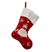 * Red and White Santa Christmas Stocking (72 in total - 1 carton of 72) 40cm long x 20cm across top