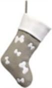 * Classic Silver Dog Bones Christmas Stocking (122 in total - 1 carton of 72 + part carton) 40cm