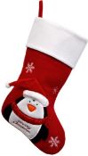 * 3D Hat Penguin Christmas Stocking (72 in total - 1 carton of 72)