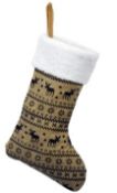 * Assorted Colours Natural Hessian Christmas Stocking Black, White & Red (439 in total)