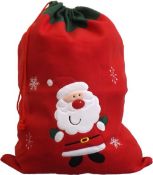 * Classic Santa Sack with Santa - Unlined (16 in total) 88cmx50cm