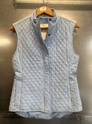 Lucinda Green baby blue quilted Gilet Size: XS