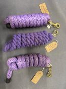 3 X Purple Lead Ropes