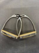 Pair of Stainless Steel Stirrups with Rubbers 5”