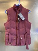 Puffa fig quilted gilet with belt Size: 12