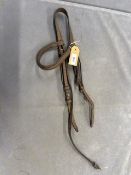 Preowned Leather Headstall, Havana, Pony