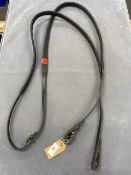 Black Leather & Rubber Reins