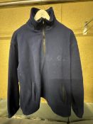 Snug Fit Half Zip Blue Fleece Top with Pockets Size: S