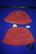 2x Puffa Red Fleece Lined Hats