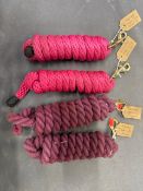 4 X Pink Lead Ropes