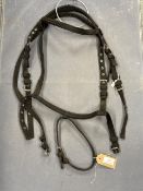 Web Bridle Flash Nose Cob Size Black