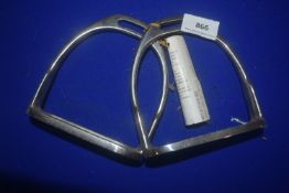 Pair of Eldonian Stainless Steel Stirrups 4.25”