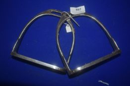 Pair of Stainless Steel Stirrups 4.75”