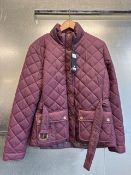Puffa fig Harwood quilted jacket Size: 16