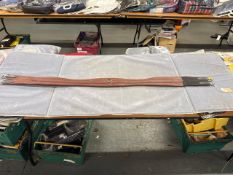 Stubben Leather Padded Atherstone Girth with Elasticated Side in Dark Tan 55”