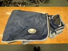 Rhinegold horse walker/lunge rug in navy, 6'6