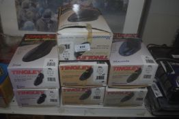 7x Pairs of Tingley Moccasin Black Rubber Overshoes, US Size: XL 11.5 to 14