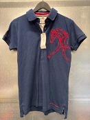 Horsewear Ireland Navy Embroidered Polo Top, Size Large