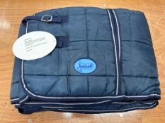 Funnell lightweight stable rug 210 denier outer with 180g filler, cotton lined, colour navy, Size: