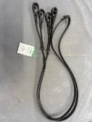 IV Horse Split Reins, Full Size, 5/8” Havana, Stainless Steel Billets