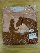 Beige Long Sleeve Horse Design Top - Size L