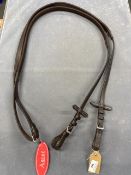 Brown Leather & Rubber Ascot Reins