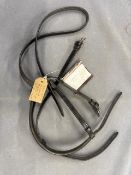 Sabre Noseband Middle Weight Flash Full Size in Black