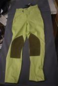 GS Sports Lime Green Jodhpurs Size: 24R