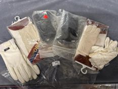 6x Pairs of Assorted Fabric & Leather Lady’s Gloves