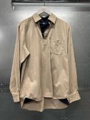 Puffa 100% cotton taupe long sleeved shirt