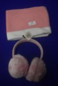 Baby Pink Earmuffs, and a White & Pink Snood