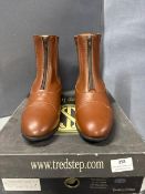 Tread Step Ireland Thoroughbred Front Zip Oak Jodhpur Boots Size: 8