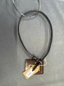 Sabre Leather Flash Strap in Black