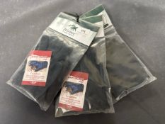 3x Pairs of Grubbers Heavy Duty Rubber Working Gloves Size: L