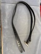 Jeffries 1 1/4” Leather Stirrup Leathers Triple Stitched in Black Size 54”