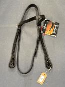 Jefferies Falcon Plain Head Stall Full Size in Black Code: AHSP-F18BK 3/4”