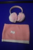 Baby Pink Earmuffs, and a White & Pink Snood