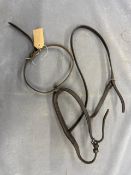 Leather Flash Nose Band Raised and Padded, Pony in Brown