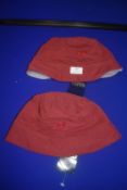 2x Puffa Red Fleece Lined Hats