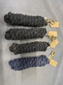 4 X Black and Navy Lead Ropes