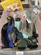 Mixed Lot of Various Horse Items Including Hands Tape Measures, Leather Curbs, Manes & Tails Book