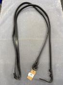 Black Leather & Rubber Reins