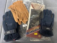 4x Pairs of Gent’s Leather and Fleece Gloves Size: L