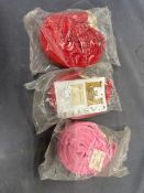 3 X Soft Web Lead Reins - Red & Pink