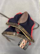 Jeffries Rugging Leather Hock Boots Cob in Navy/Red RRP: £81.50