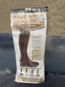 Tredstep Ireland the Original Half Chap in Brown Leather Size: calf 15” height 16”